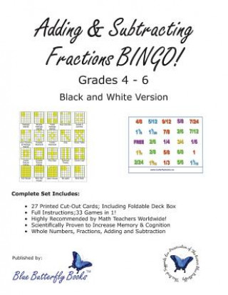 Adding & Subtracting Fractions BINGO! (Black & White Version)