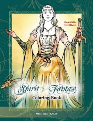 Spirit & Fantasy Coloring Book: Black & White Edition