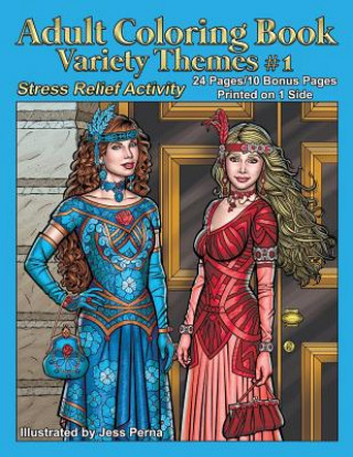 Adult Coloring Book Variety Themes #1