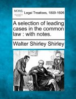 A Selection of Leading Cases in the Common Law: With Notes.