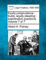 Equity Jurisprudence: Trusts, Equity Pleading: Examination Questions. Volume 7 of 7