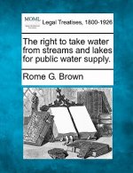 The Right to Take Water from Streams and Lakes for Public Water Supply.
