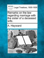 Remarks on the Law Regarding Marriage with the Sister of a Deceased Wife.