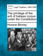 The Privilege of the Writ of Habeas Corpus Under the Constitution