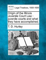 Origin of the Illinois Juvenile Court Law: Juvenile Courts and What They Have Accomplished.