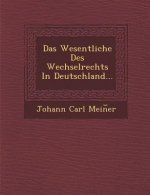 Das Wesentliche Des Wechselrechts in Deutschland...
