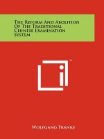 The Reform And Abolition Of The Traditional Chinese Examination System