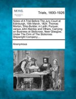 Notes of a Trial Before the Jury Court at Edinburgh, 15th March, 1824. Thomas Morton, Ship-Builder, in Leith; Pursuer, Versus John Barclay and Others,