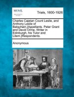 Charles Cajetan Count Leslie, and Anthony Leslie of Balquhain, }Appellants. Peter Grant and David Orme, Writer in Edinburgh, His Tutor and Litem.}Resp