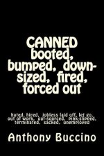 CANNED booted, bumped, down-sized, fired, forced out: hated, hired, jobless laid off, let go, out of work, out-sourced, pink-slipped, terminated, sack