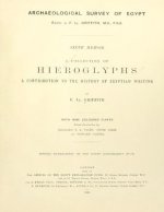 A Collection of Hieroglyphs: A contribution to the history of Egyptian writing