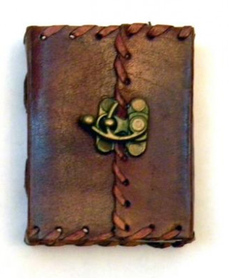 Plain Leather Journal with Metal Lock 3 X 5 