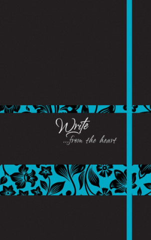 Write Journal: From the Heart, Blue/Black Flowers (Onyx)