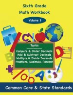 Sixth Grade Math Volume 3: Compare and Order Decimals, Add and Subtract Decimals, Multiply and Divide Decimals, Fractions, Decimals, Percents