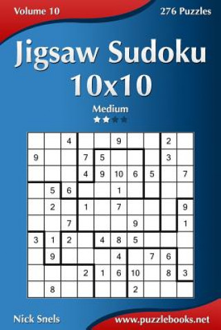 Jigsaw Sudoku 10x10 - Medium - Volume 10 - 276 Puzzles