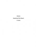 Ukraine Operational Plan Report FY 2013