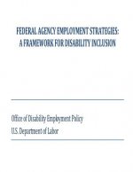 Federal Agency Employment Strategies: A Framework for Disability Inclusion