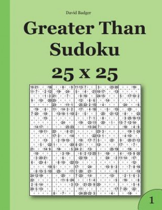 Greater Than Sudoku 25 x 25