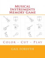 Musical Instruments Memory Game: Color - Cut - Play