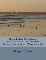 60 Addition Worksheets with Two 5-Digit Addends: Math Practice Workbook