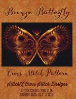 Bronze Butterfly Cross Stitch Pattern