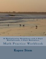 30 Multiplication Worksheets with 4-Digit Multiplicands, 2-Digit Multipliers: Math Practice Workbook