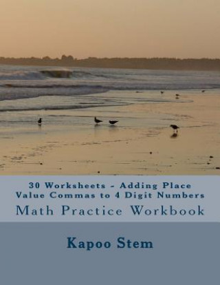 30 Worksheets - Adding Place Value Commas to 4 Digit Numbers: Math Practice Workbook
