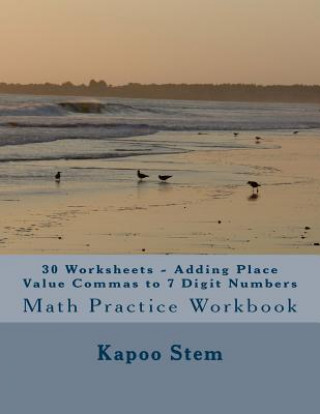 30 Worksheets - Adding Place Value Commas to 7 Digit Numbers: Math Practice Workbook