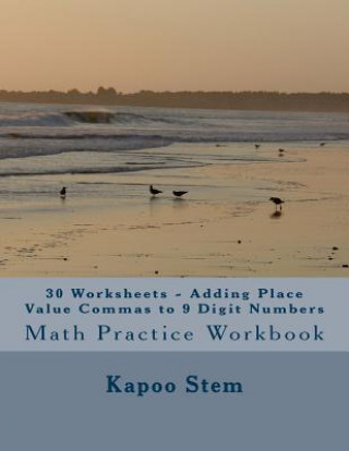 30 Worksheets - Adding Place Value Commas to 9 Digit Numbers: Math Practice Workbook