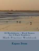 30 Worksheets - Word Names for 2 Digit Numbers: Math Practice Workbook