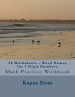 30 Worksheets - Word Names for 7 Digit Numbers: Math Practice Workbook