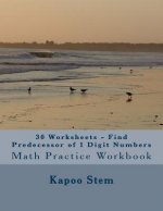 30 Worksheets - Find Predecessor of 1 Digit Numbers: Math Practice Workbook