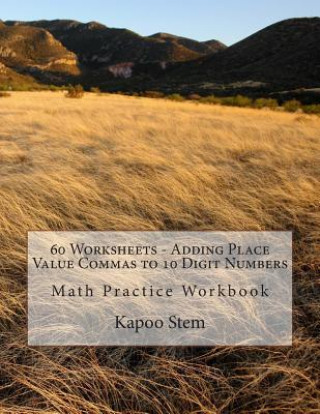 60 Worksheets - Adding Place Value Commas to 10 Digit Numbers: Math Practice Workbook
