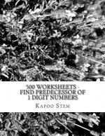 500 Worksheets - Find Predecessor of 1 Digit Numbers: Math Practice Workbook