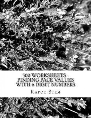500 Worksheets - Finding Face Values with 6 Digit Numbers: Math Practice Workbook