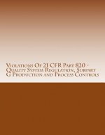 Violations Of 21 CFR Part 820 - Quality System Regulation, Subpart G Production and Process Controls: Warning Letters Issued by U.S. Food and Drug Adm