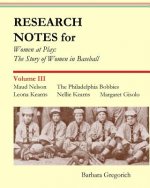 Research Notes for Women at Play: The Story of Women in Baseball: Maud Nelson, the Philadelphia Bobbies, Leona Kearns, Margaret Gisolo, Nellie Kearns