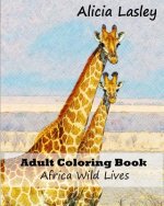 Adult coloring book: African wild lives