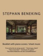 Stephan Beneking: Booklet with piano scores / sheet music of 