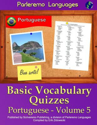 Parleremo Languages Basic Vocabulary Quizzes Portuguese - Volume 5