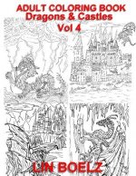 Adult coloring book Fantasy Dragons & Castles
