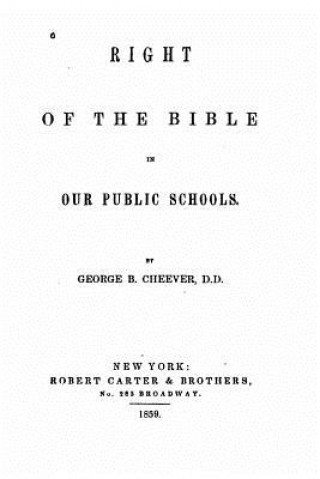 Right of the Bible in our public schools