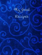 My Great Recipes: Dark Blue Scroll