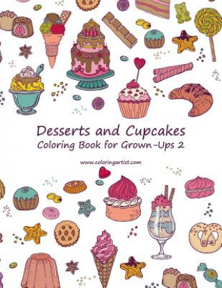 Desserts and Cupcakes Coloring Book for Grown-Ups 2