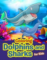 Coloring Dolphins and Sharks for Kids