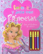 Colorea y juega con princesas. Con rotuladores de colores