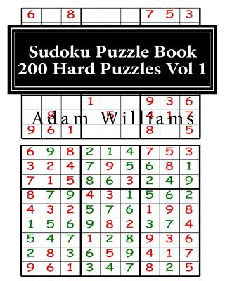 Sudoku Puzzle Book: 200 Hard Puzzles Volume 1