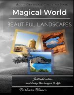 MAGICAL WORLD Beautiful Landscapes: Adult Grayscale Coloring Book