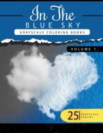 In the Blue Volume 1: Sky Grayscale coloring books for adults Relaxation Art Therapy for Busy People (Adult Coloring Books Series, grayscale