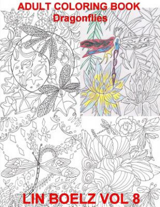 Adult Coloring Book Dragonflies